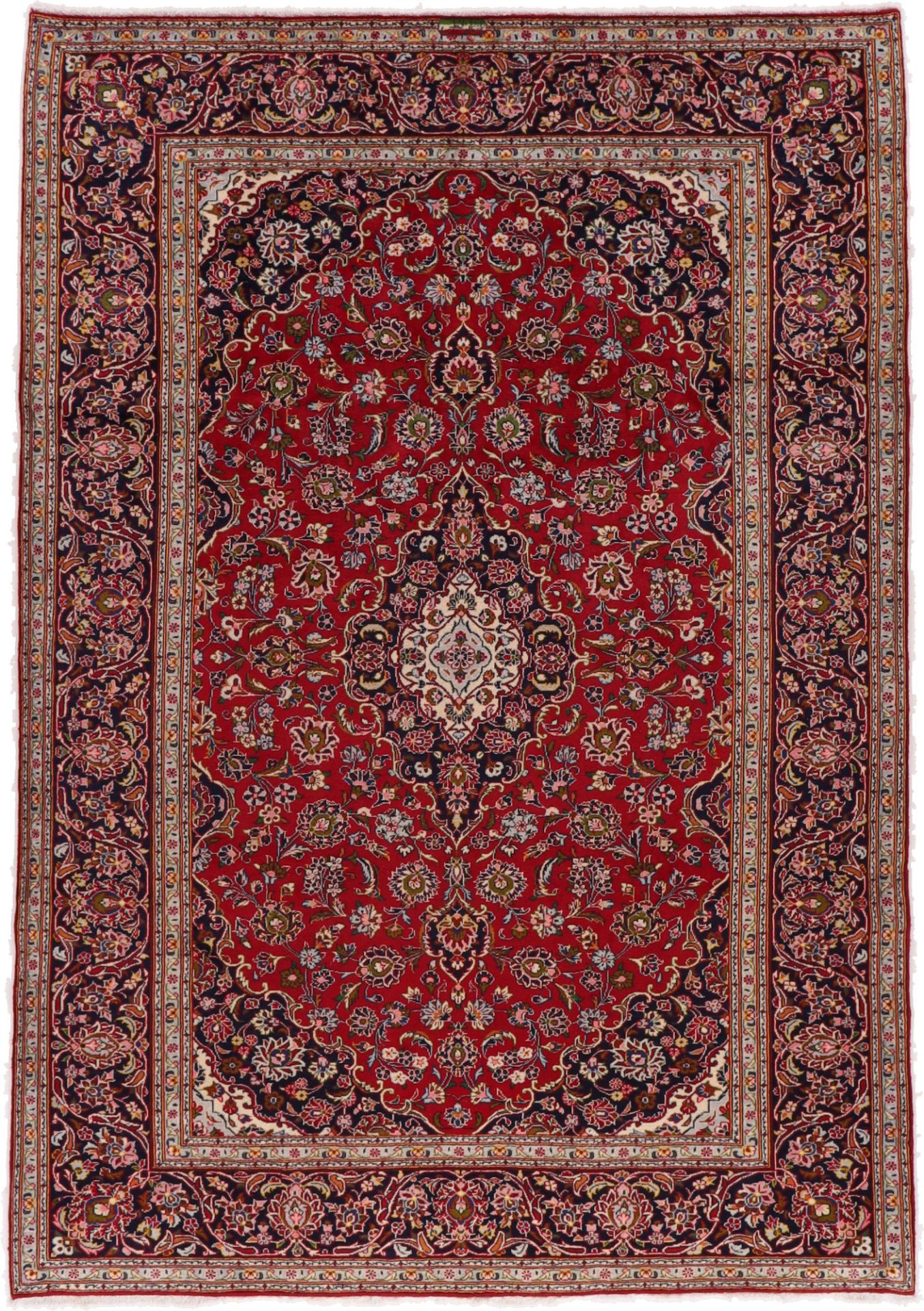 perserteppich-kashan-210-x-297-cm-schurwolle-seide-handgeknupft Kashan Persian Rug — hand-knotted, 210 × 297 cm, Wool & Silk