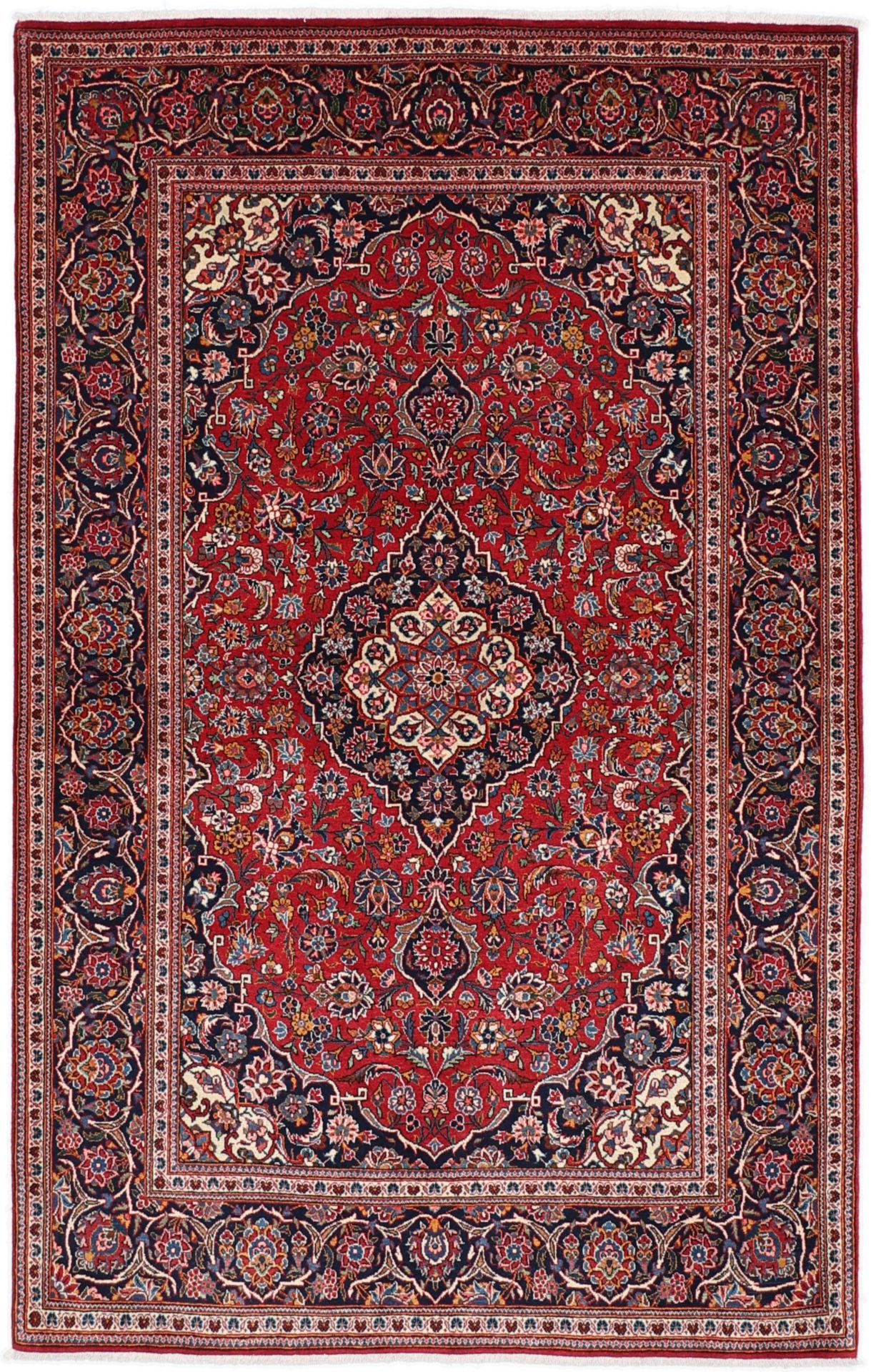 Kashan Persian Rug — hand-knotted, 140 × 220 cm, Wool