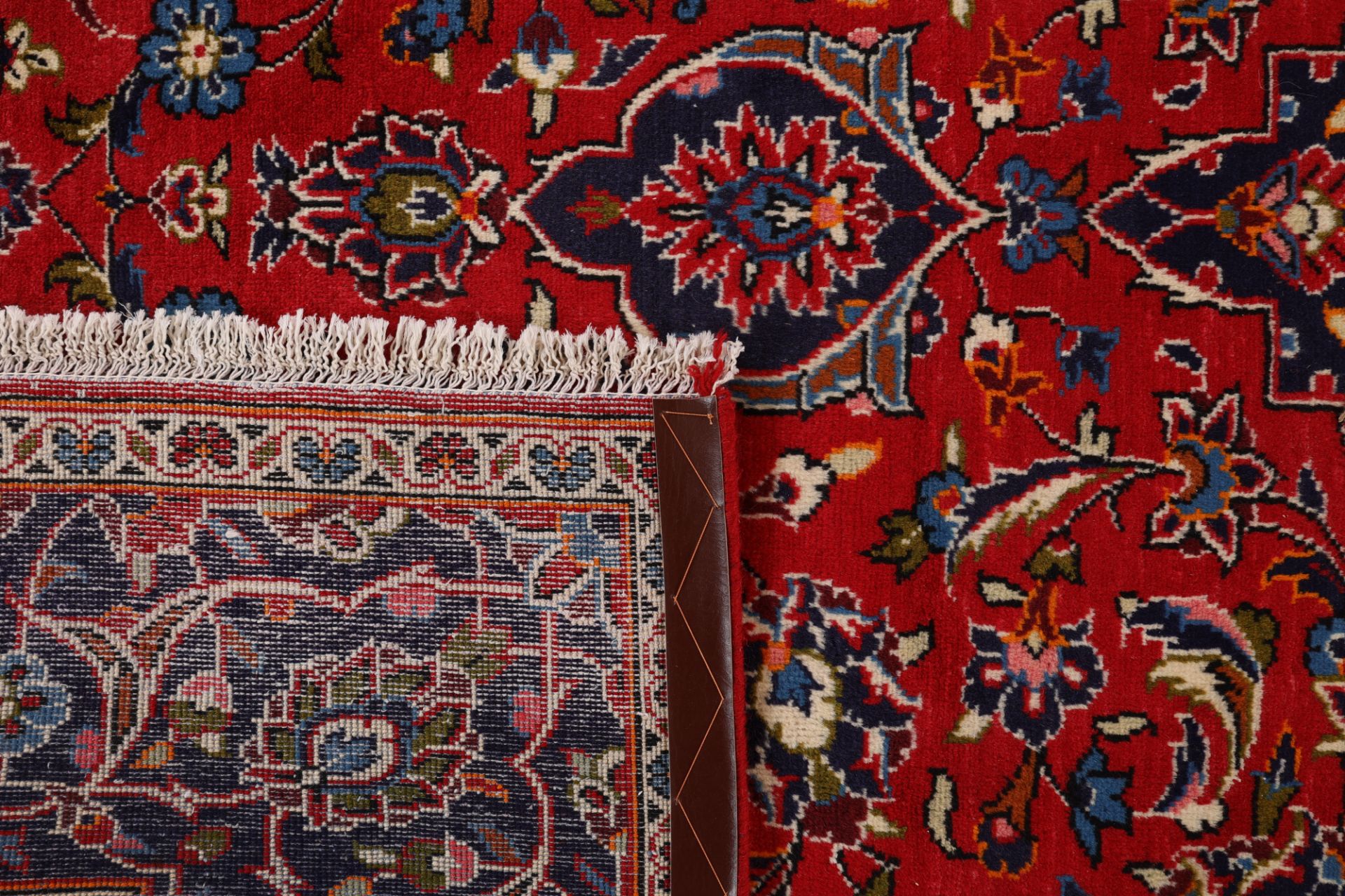 Hand-Knotted Wool & Silk Kashan Persian Rug, 200 × 300 cm