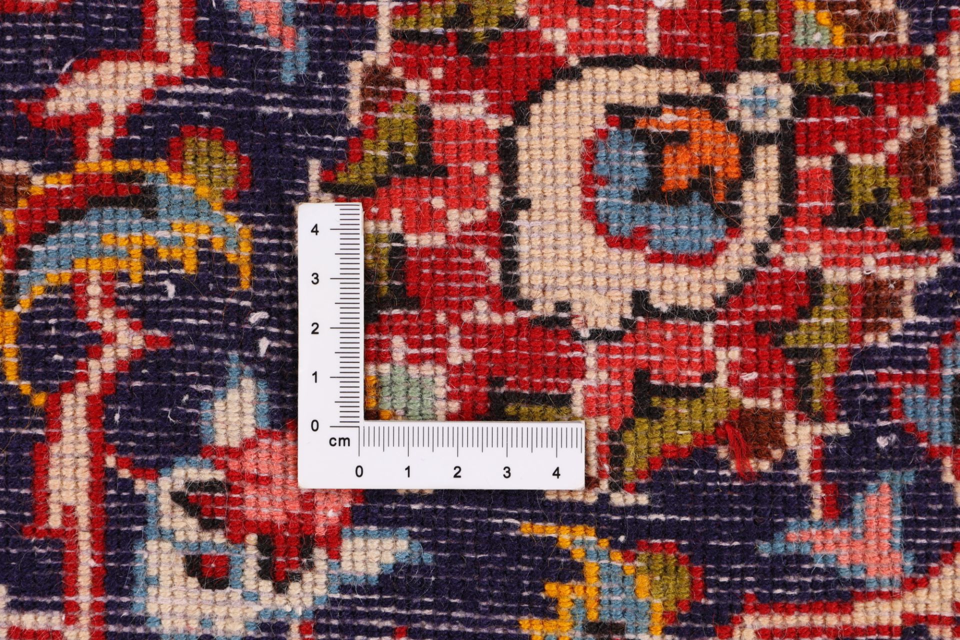 Hand-Knotted Wool & Silk Kashan Persian Rug, 203 × 318 cm