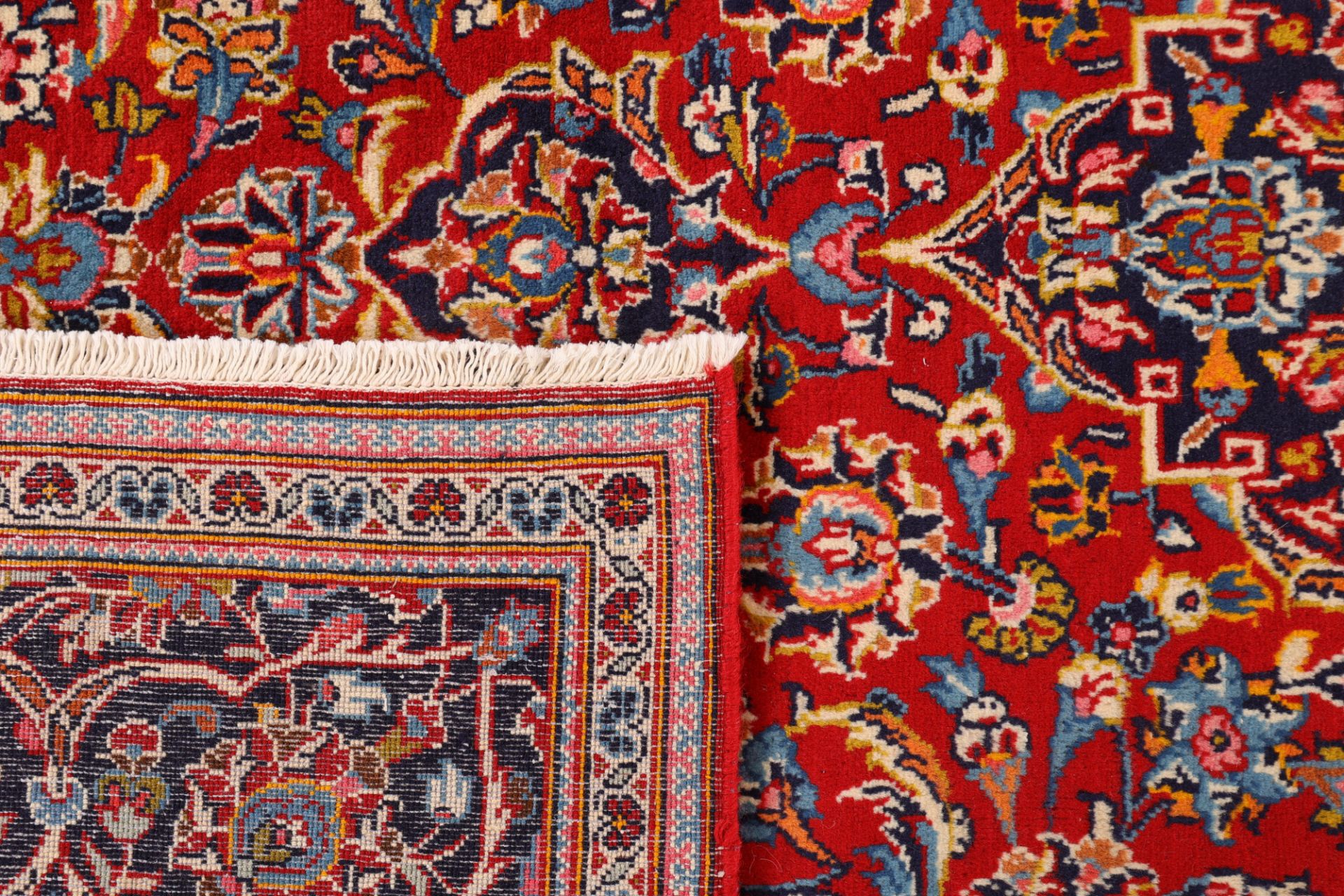 Kashan Persian Rug — hand-knotted, 198 × 300 cm, Wool & Silk