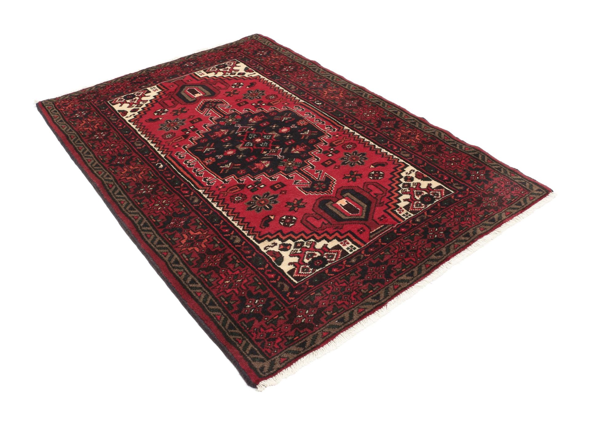 Hamadan Persian Rug 105 × 150 cm, Wool, hand-knotted