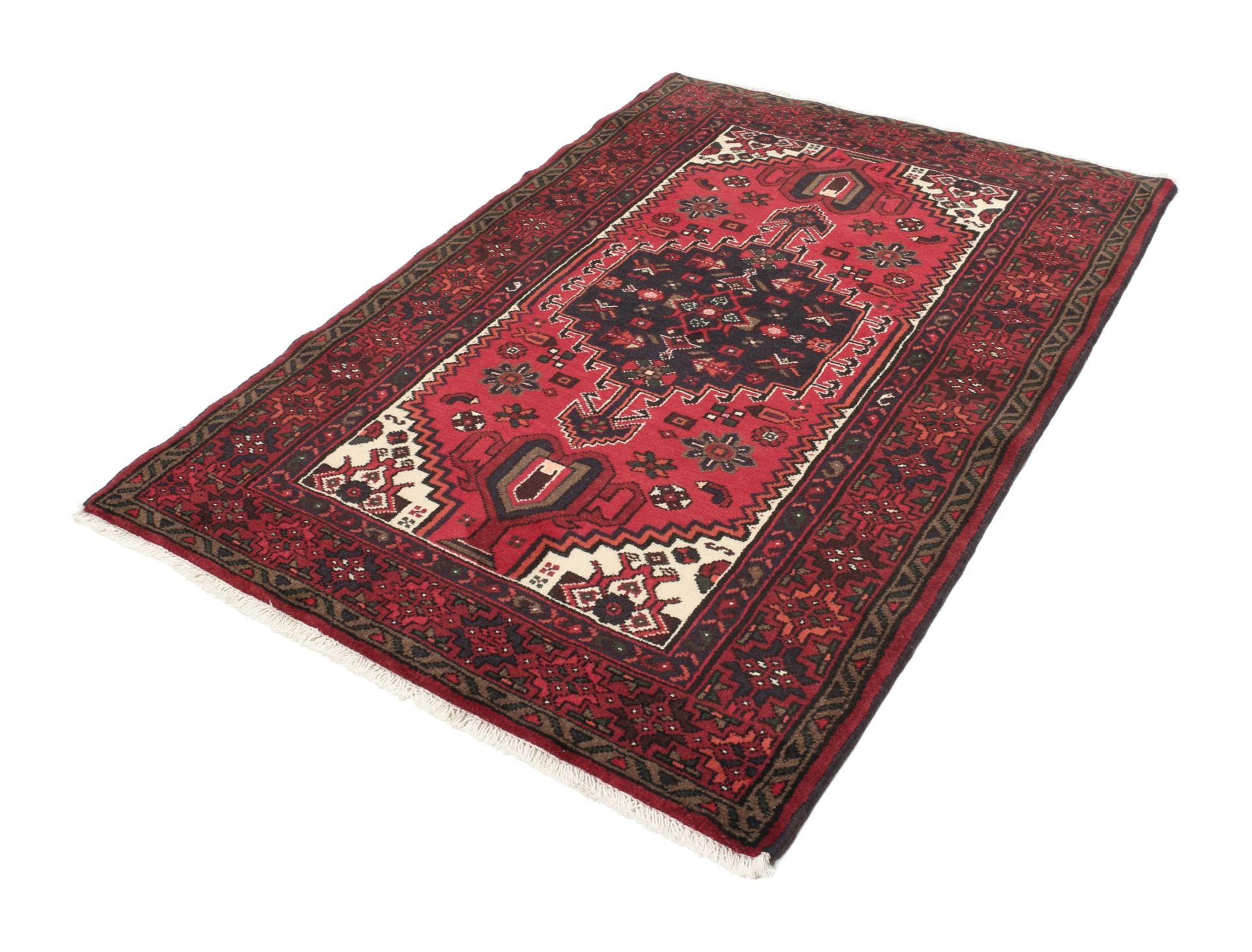 Hamadan Persian Rug 105 × 150 cm, Wool, hand-knotted