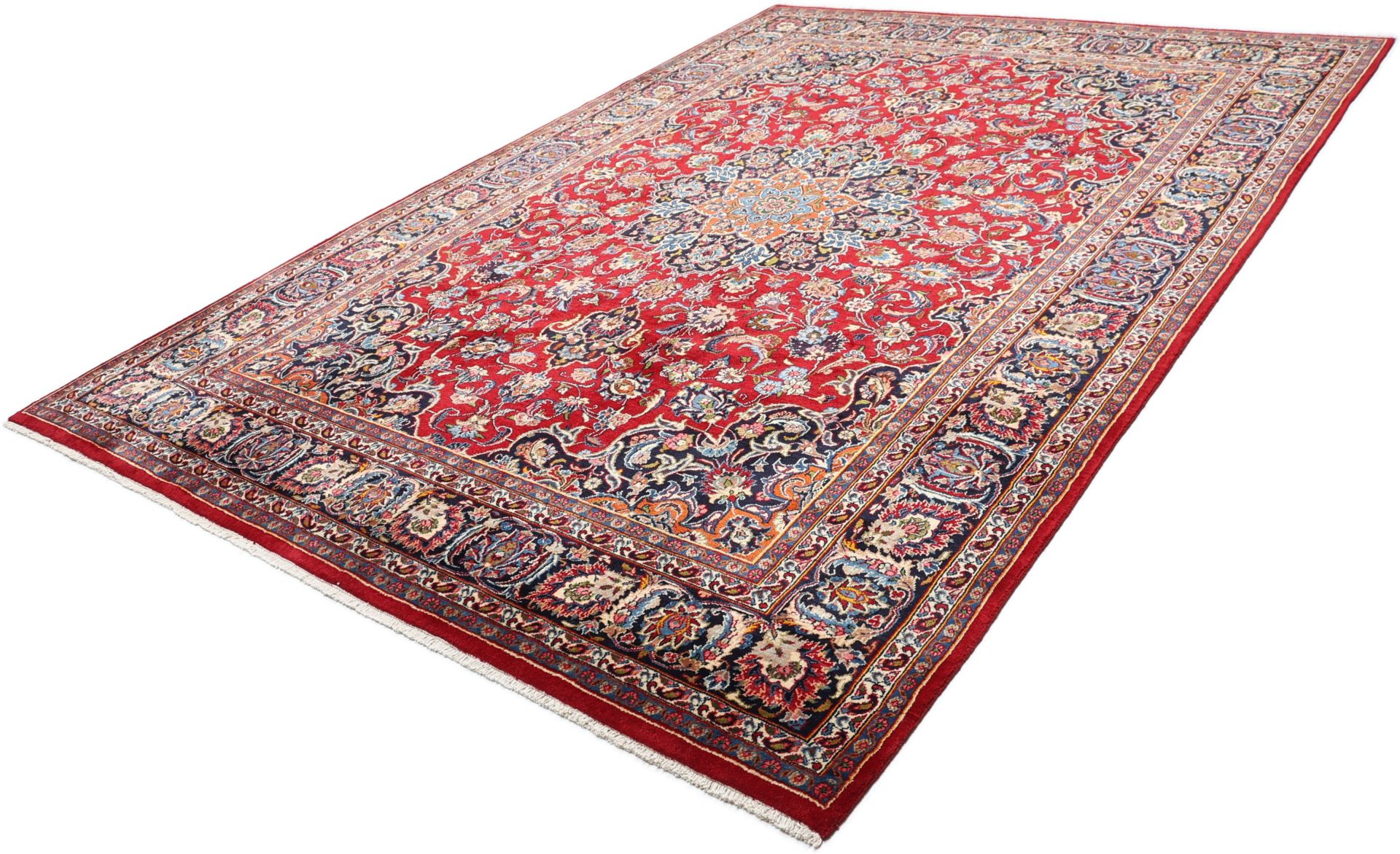 Mashhad Persian Rug — hand-knotted, 245 × 356 cm, Wool