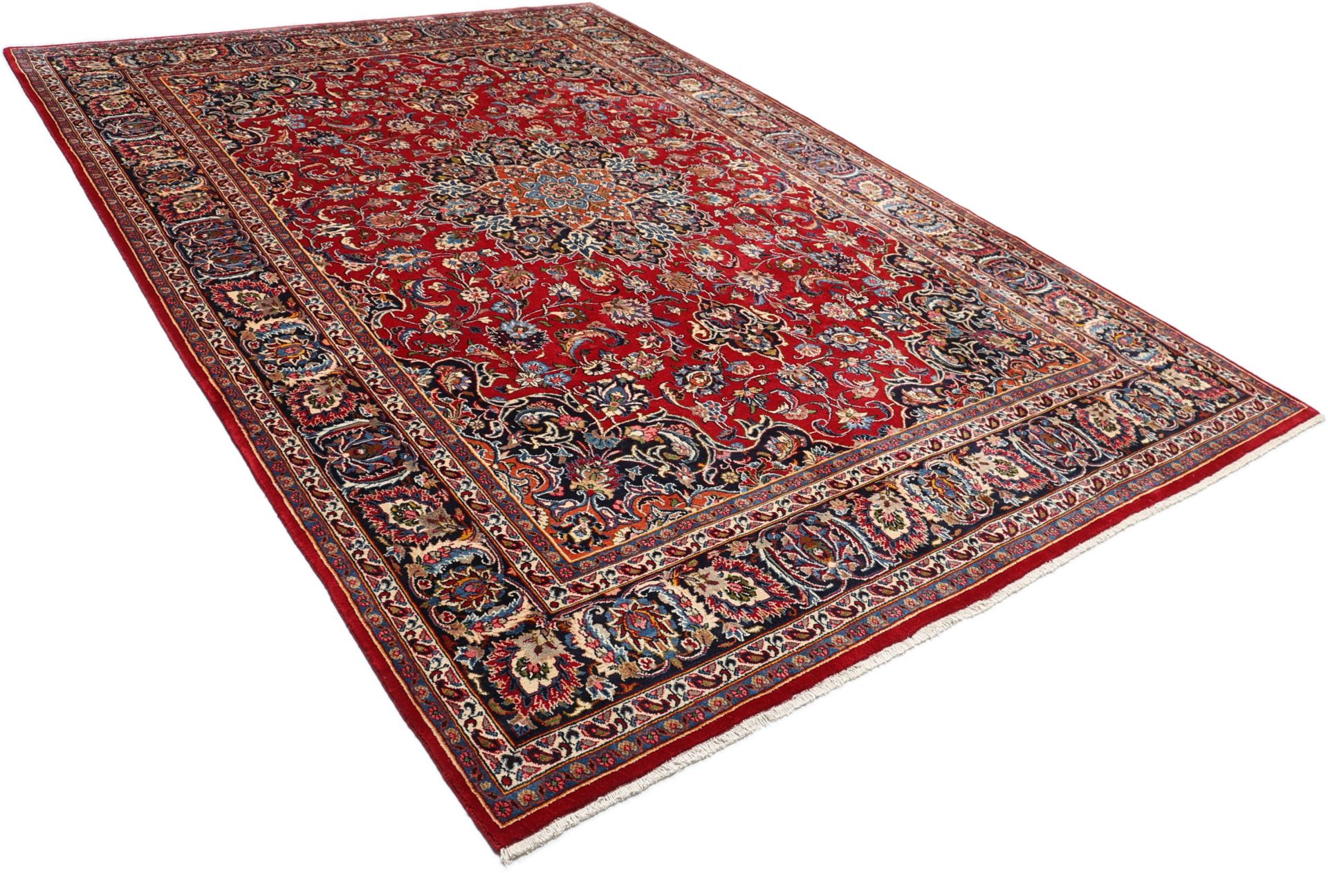 Mashhad Persian Rug — hand-knotted, 245 × 356 cm, Wool