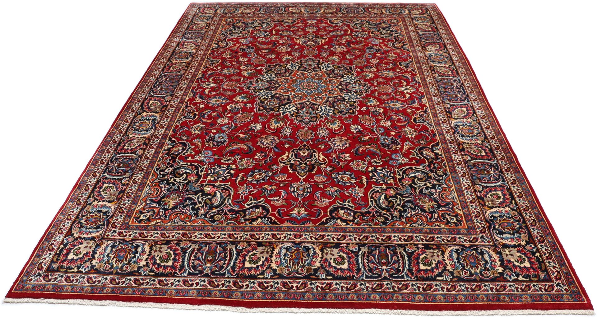 Mashhad Persian Rug — hand-knotted, 245 × 356 cm, Wool