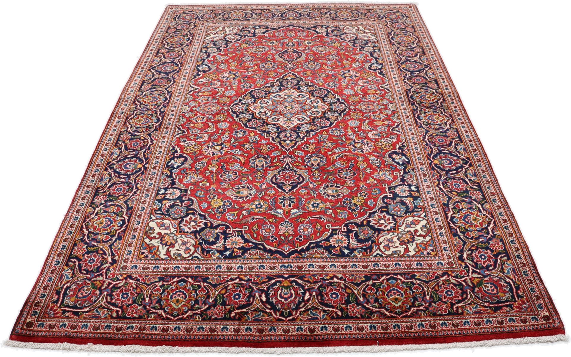 Kashan Persian Rug — hand-knotted, 140 × 220 cm, Wool