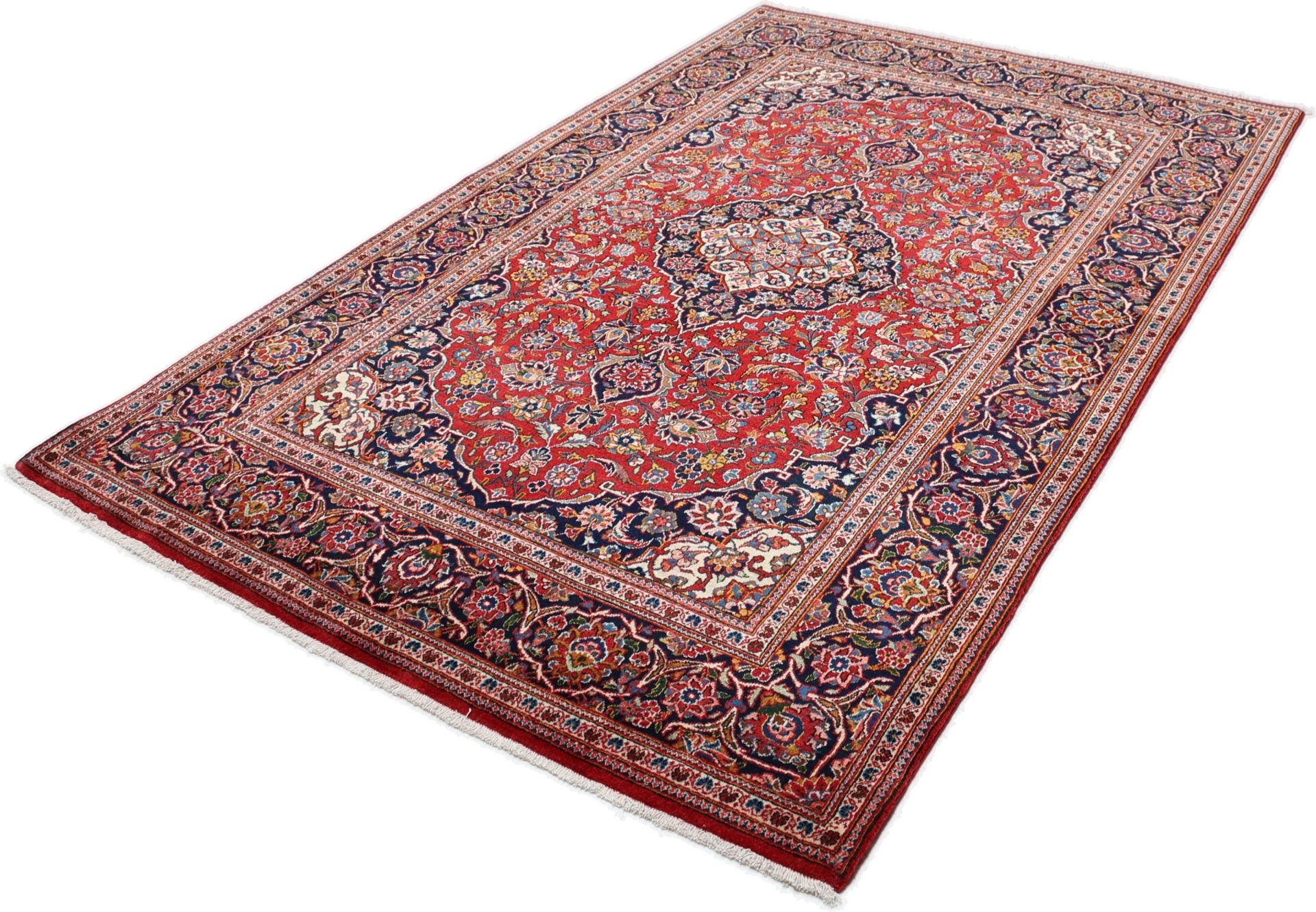 Kashan Persian Rug — hand-knotted, 140 × 220 cm, Wool