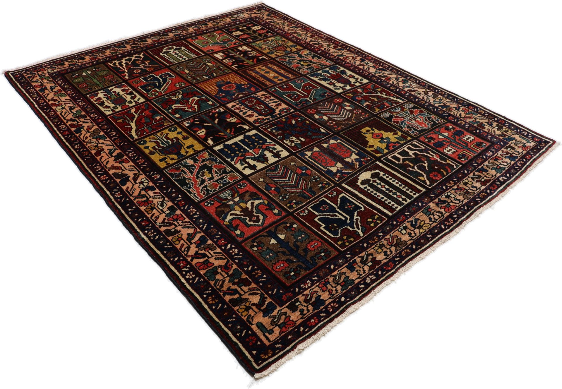Antique Bakhtiari Persian Rug, 162 × 205 cm, Wool