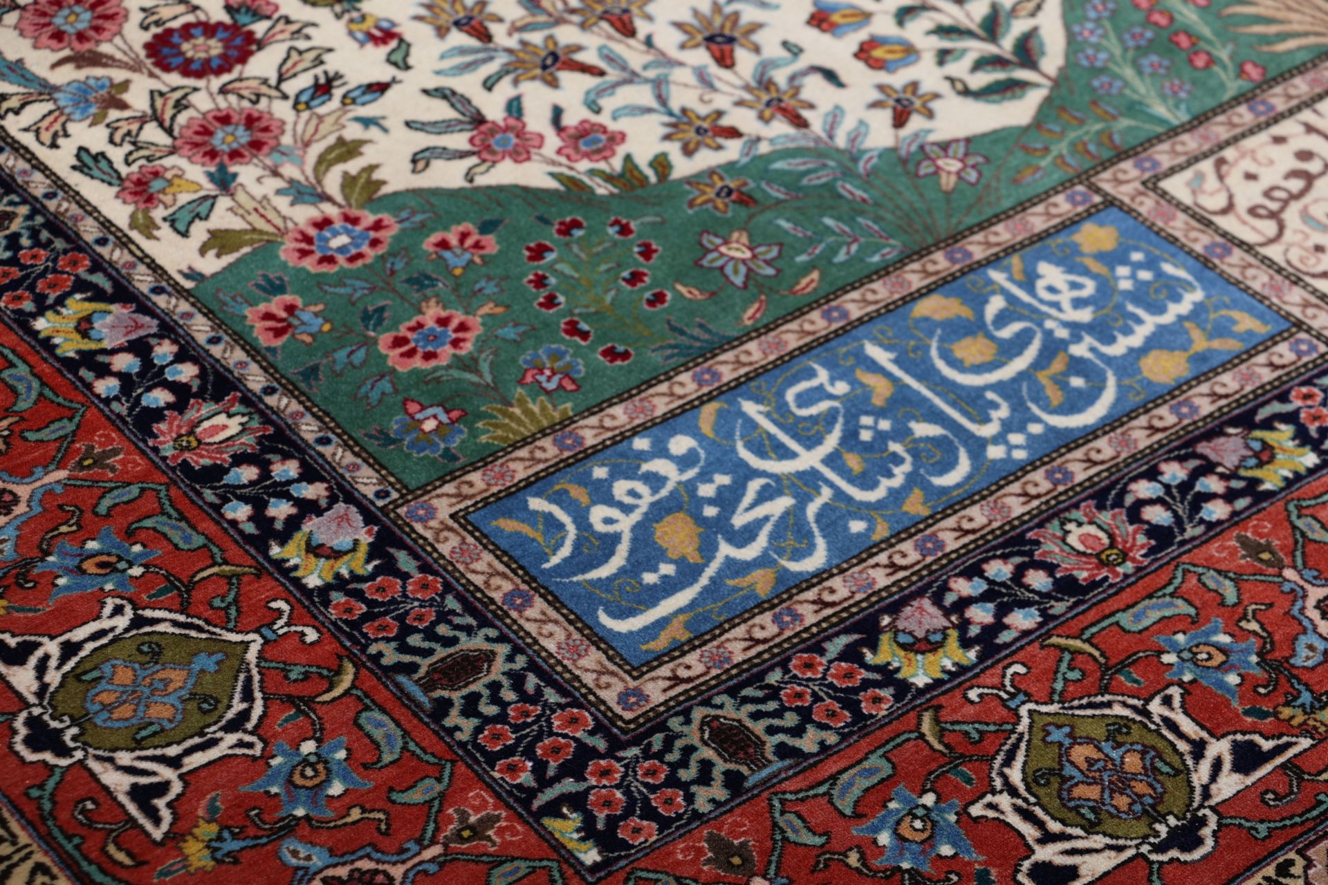 Hand-Knotted Wool & Silk Tabriz Persian Rug, 195 × 265 cm