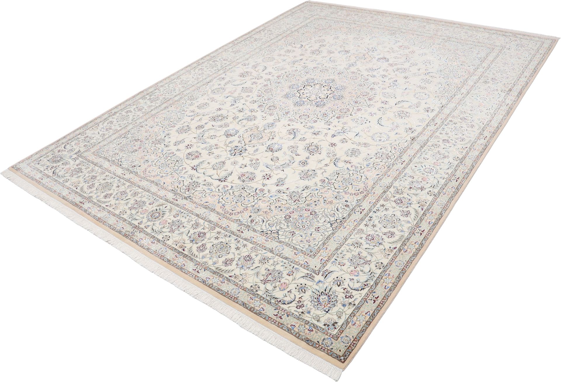 perserteppich-nain-257-x-350-cm-schurwolle-seide-handgeknupft-2 Nain Persian Rug — hand-knotted, 257 × 350 cm, Wool & Silk