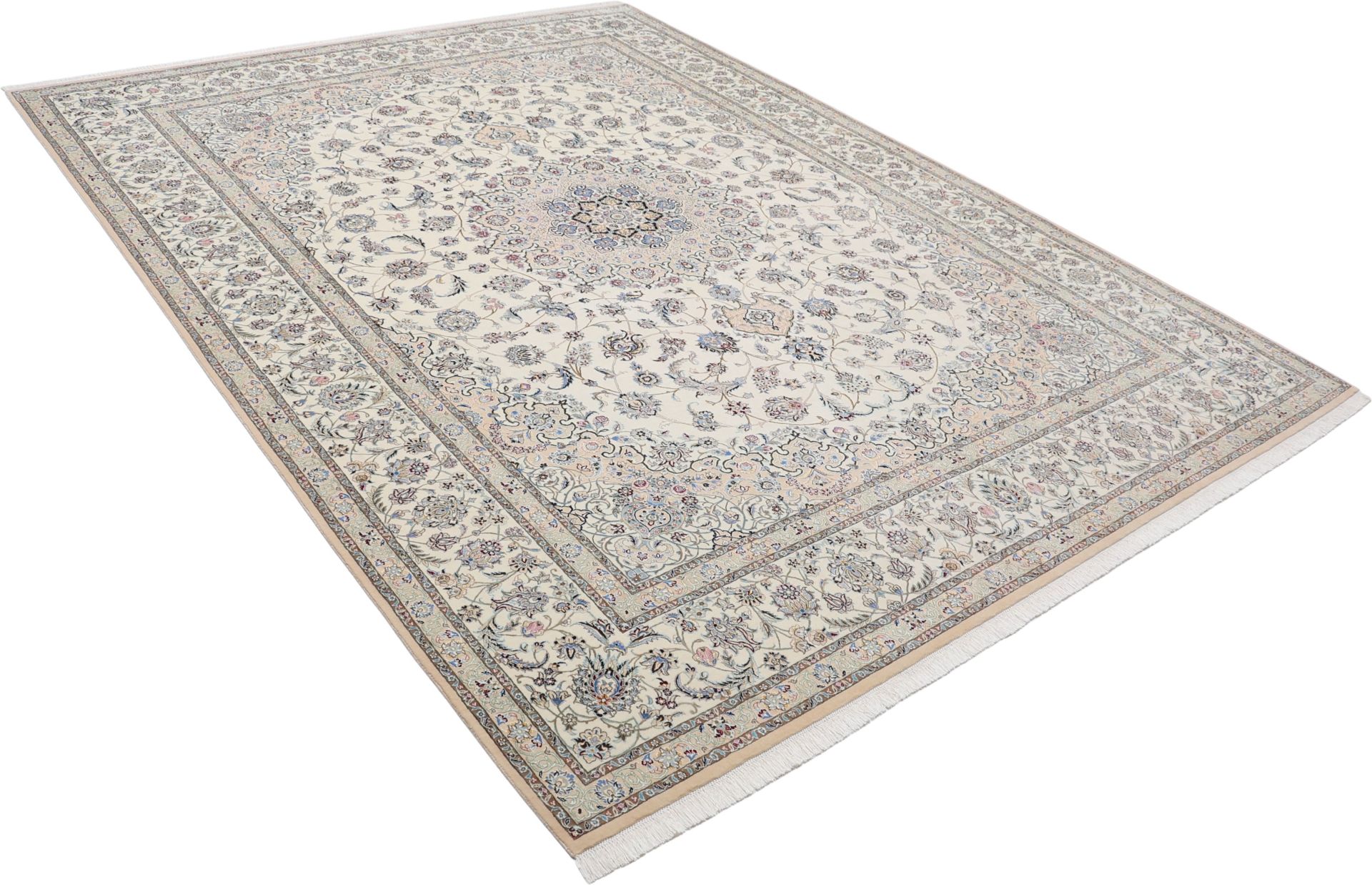 perserteppich-nain-257-x-350-cm-schurwolle-seide-handgeknupft-3 Nain Persian Rug — hand-knotted, 257 × 350 cm, Wool & Silk