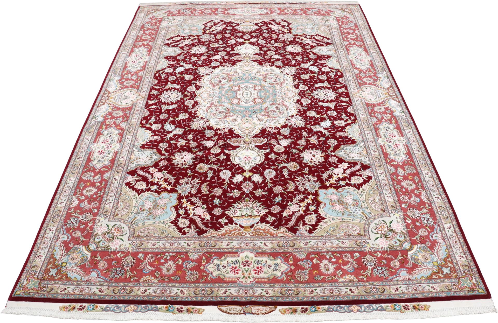 Tabriz Persian Rug 205 × 302 cm, Wool & Silk, hand-knotted