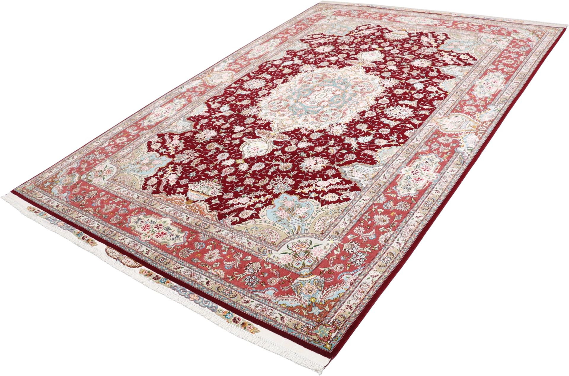 Tabriz Persian Rug 205 × 302 cm, Wool & Silk, hand-knotted