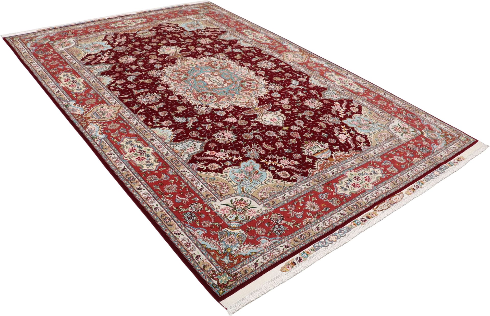 Tabriz Persian Rug 205 × 302 cm, Wool & Silk, hand-knotted