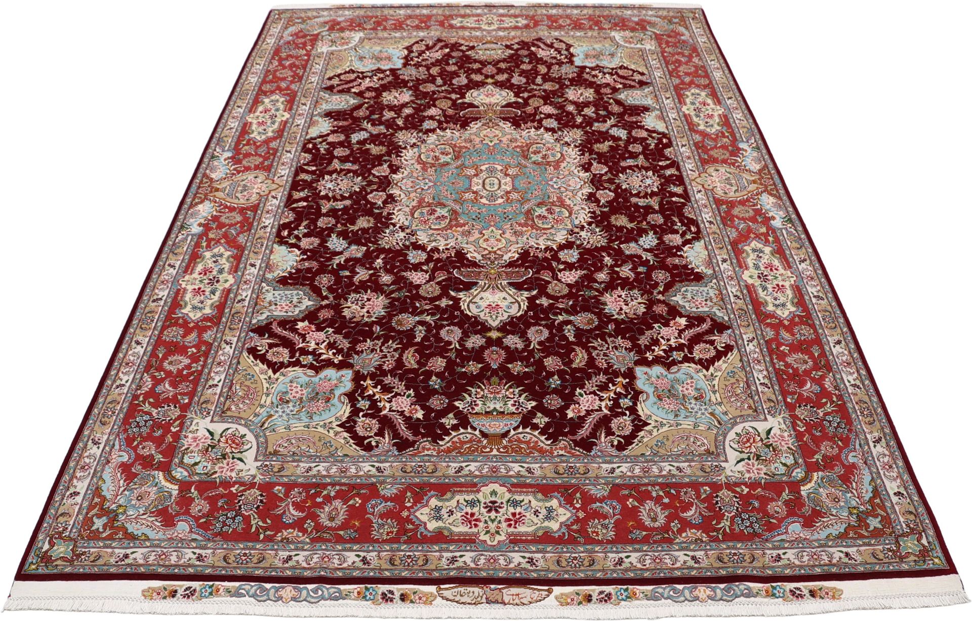 Tabriz Persian Rug 205 × 302 cm, Wool & Silk, hand-knotted