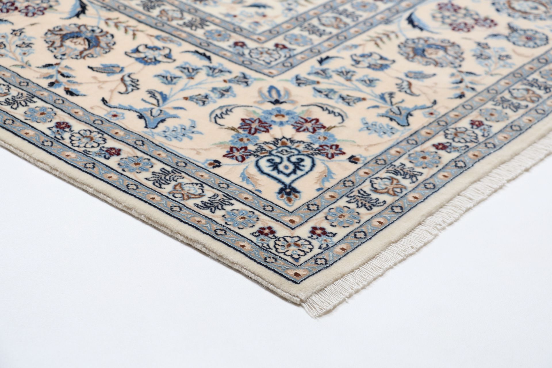 Nain Persian Rug — hand-knotted, 247 × 355 cm, Wool & Silk