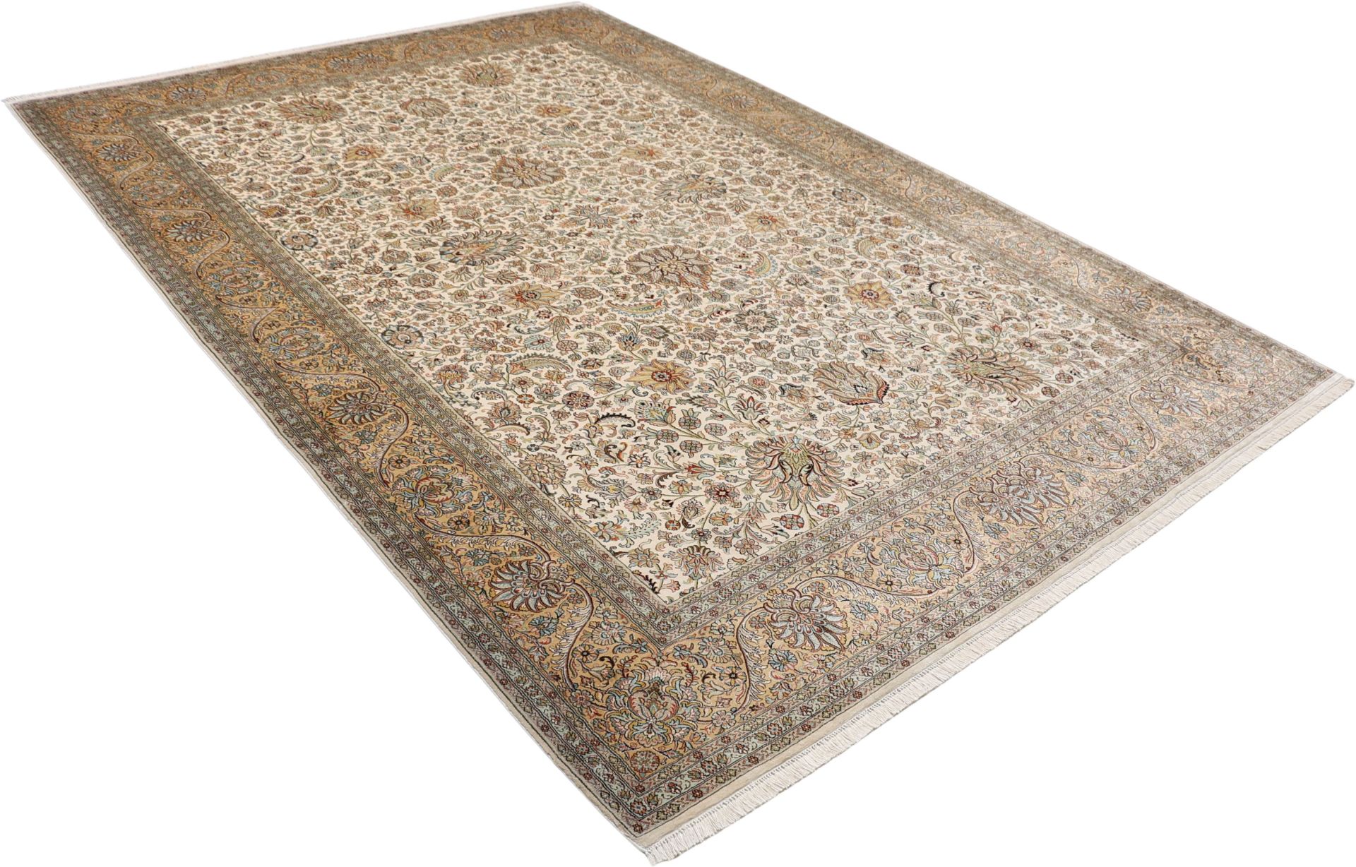 Kashmir Indian Rug 216 × 315 cm, Silk, hand-knotted