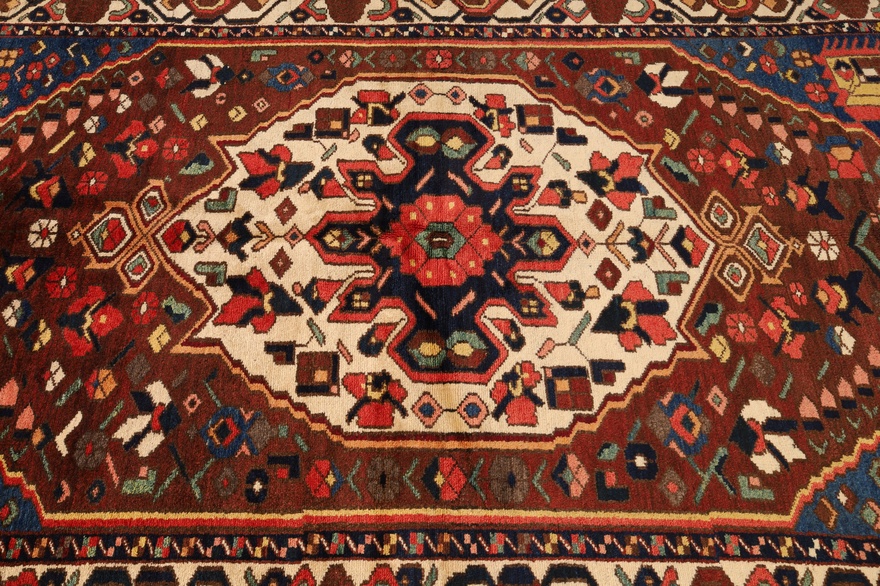 perserteppich-bakhtiar-262-x-151-cm-wolle-handgeknupft-antik-3 Antique Wool Bakhtiari Persian Rug, 262 × 151 cm