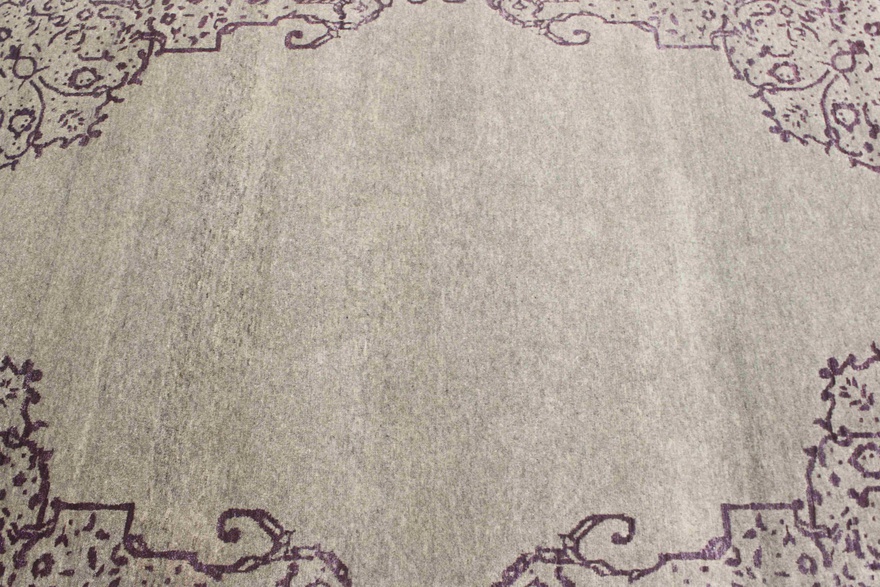 orientteppich-200-x-125-cm-wolle-handgeknupft-schwarz-2 Hand-Knotted Wool Loribaft Indian Rug, 200 × 125 cm