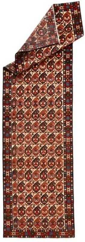Afshar Persian Rug — hand-knotted, 339 × 90 cm, Wool