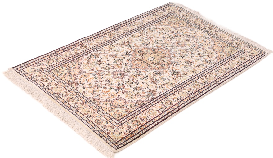 Kashmir Indian Rug 129 × 81 cm, Silk, hand-knotted