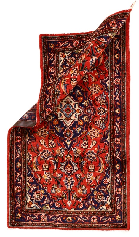 Hand-Knotted Wool Kashan Persian Rug, 148 × 79 cm