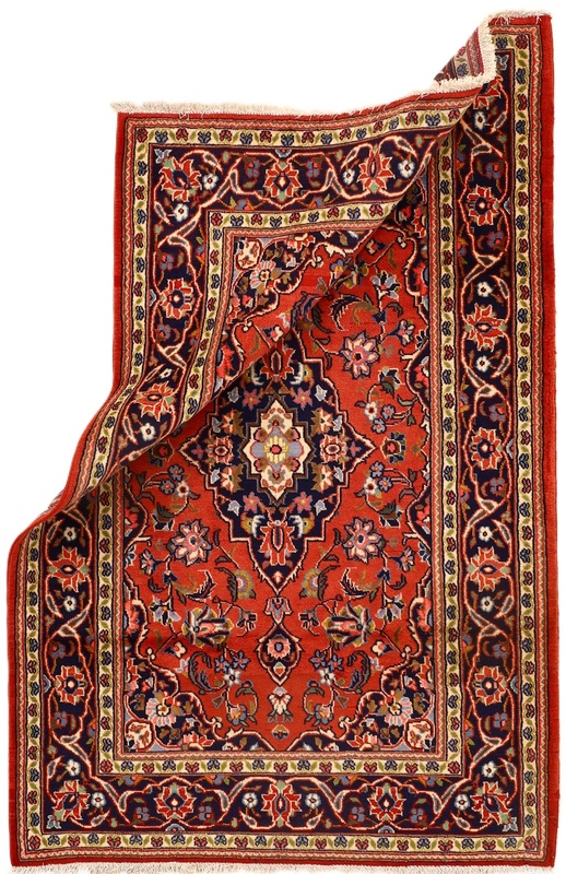Hand-Knotted Wool Kashan Persian Rug, 164 × 106 cm