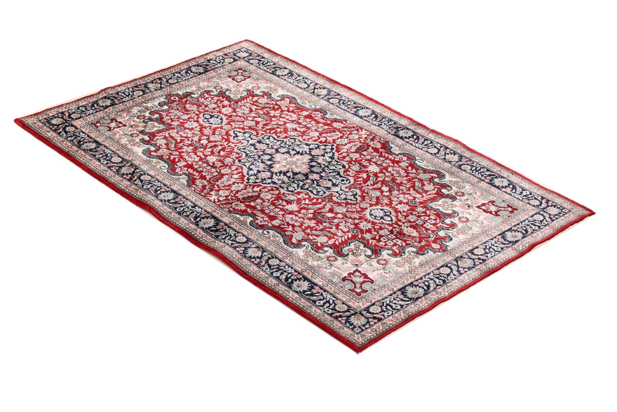 Hand-Knotted Silk Kashmir Indian Rug, 121 × 80 cm
