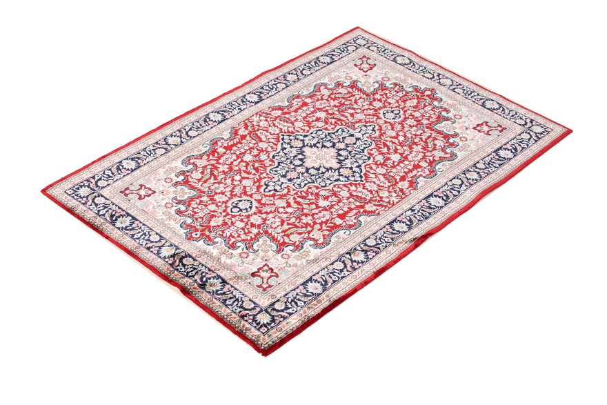 Hand-Knotted Silk Kashmir Indian Rug, 121 × 80 cm
