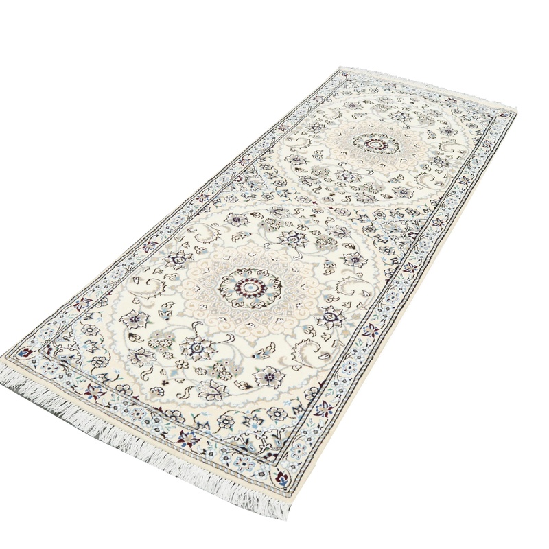 perserteppich-nain-207-x-83-cm-wolle-und-seide-handgeknupft-3 Nain Persian Rug 207 × 83 cm, Wool & Silk, hand-knotted