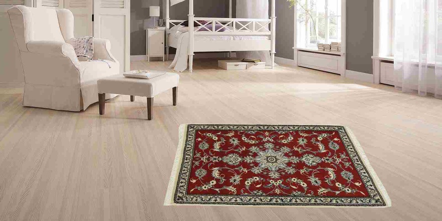 Nain Persian Rug — hand-knotted, 134 × 87 cm, Wool & Silk