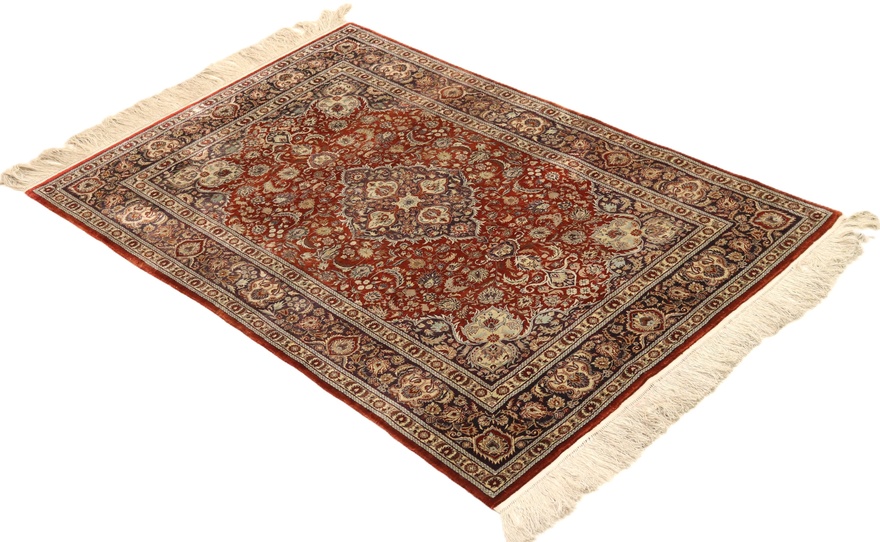 Persian Rug 184 × 124 cm, Silk, hand-knotted