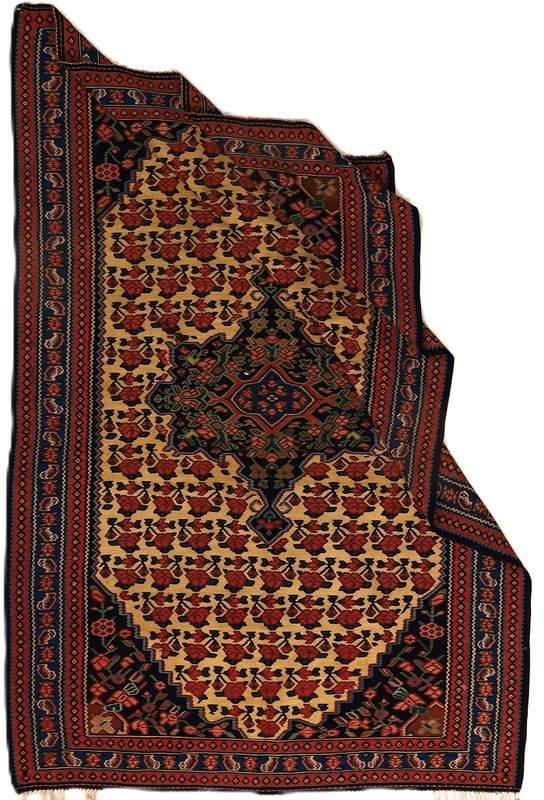 Antique Persian Rug, 205 × 137 cm, Wool