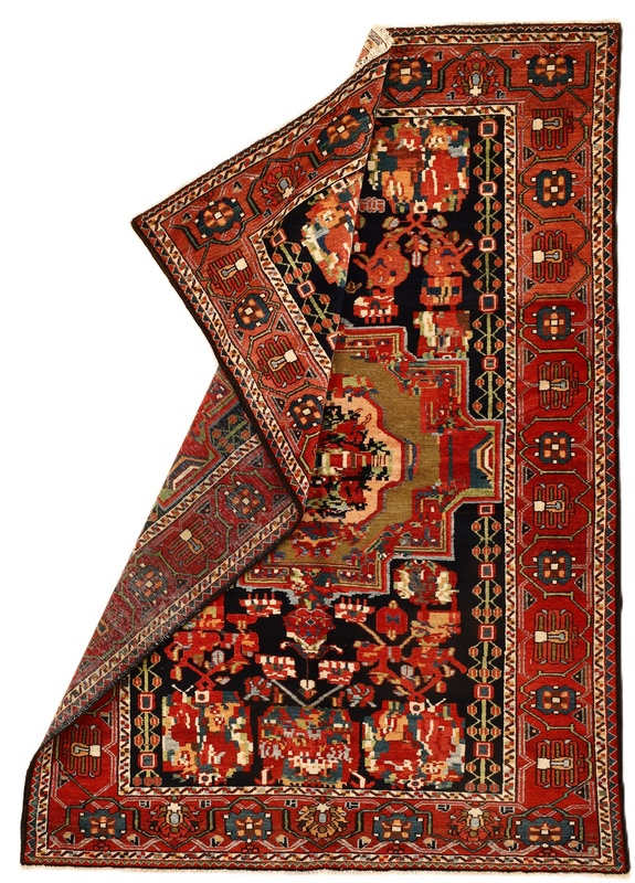 Antique Wool Bakhtiari Persian Rug, 208 × 145 cm
