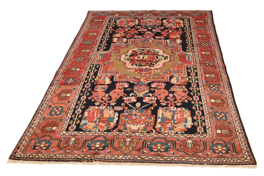 Antique Wool Bakhtiari Persian Rug, 208 × 145 cm