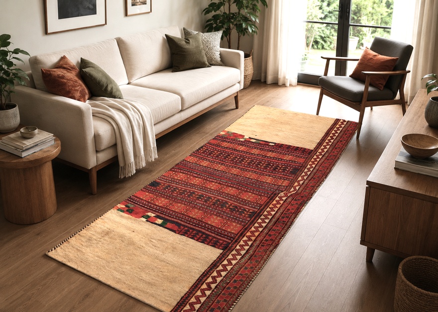 perserteppich-fars-230-x-96-cm-wolle-handgewebt-laufer-antik-1 Antique Kilim Persian Rug, 230 × 96 cm, Wool