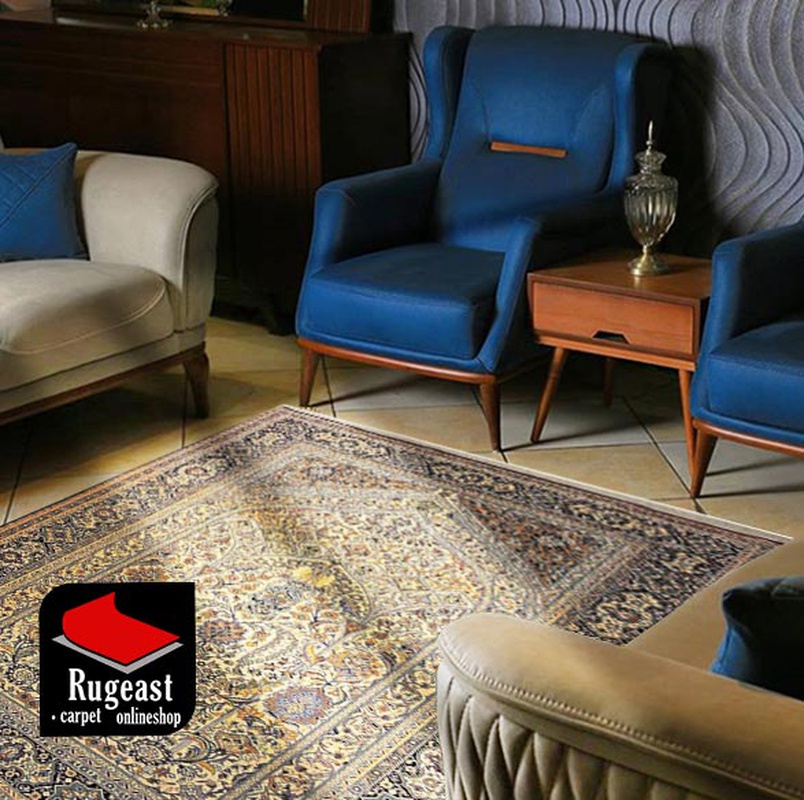 Antique Wool Qom Persian Rug, 205 × 145 cm