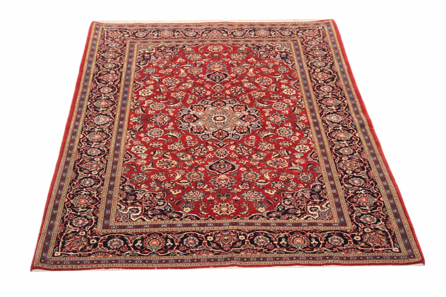 perserteppich-kashan-212-x-137-cm-wolle-handgeknupft-antik-10 Antique Wool Kashan Persian Rug, 212 × 137 cm