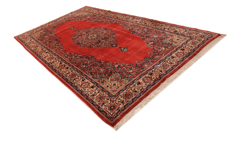Antique Sarouk Persian Rug, 346 × 192 cm, Wool