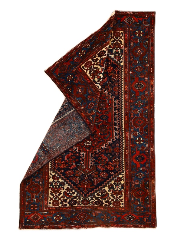 Antique Zanjan Persian Rug — 201 × 128 cm, Wool & Silk