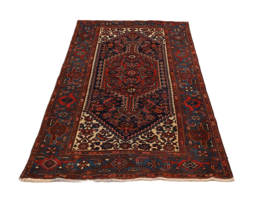 Antique Zanjan Persian Rug — 201 × 128 cm, Wool & Silk