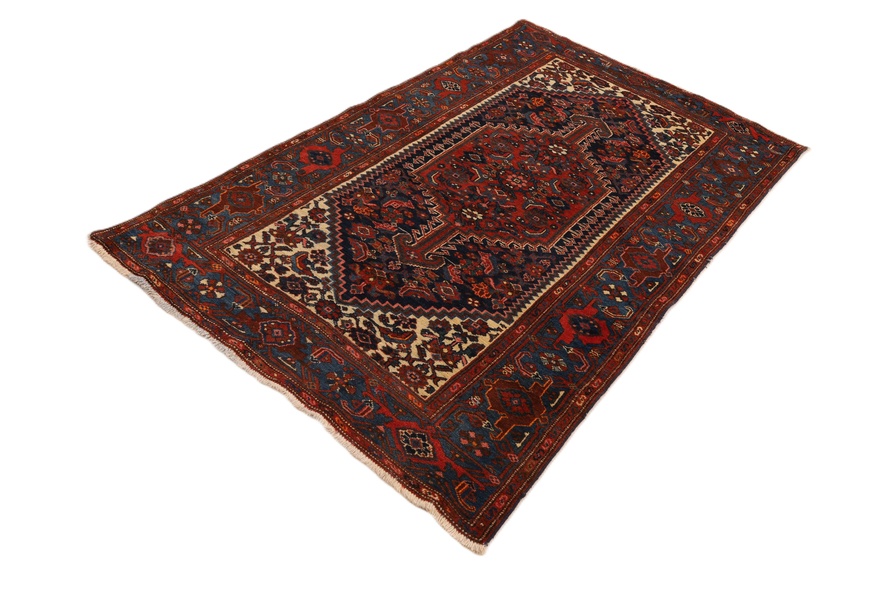 Antique Zanjan Persian Rug — 201 × 128 cm, Wool & Silk