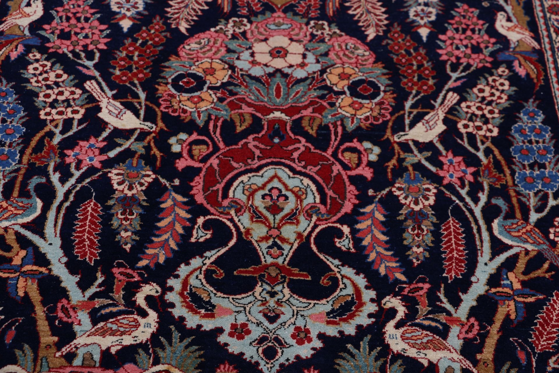 Antique Wool Kashan Persian Rug, 130 × 205 cm