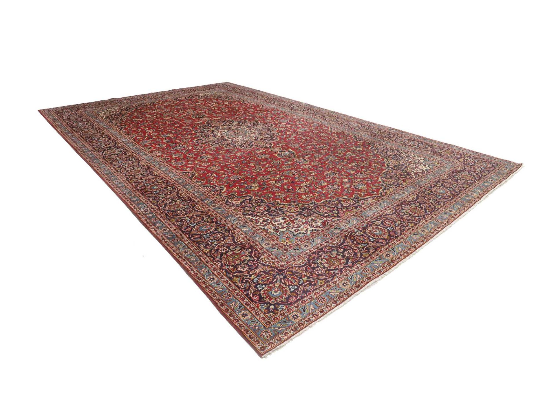 Kashan Persian Rug — hand-knotted, 361 × 557 cm, Wool