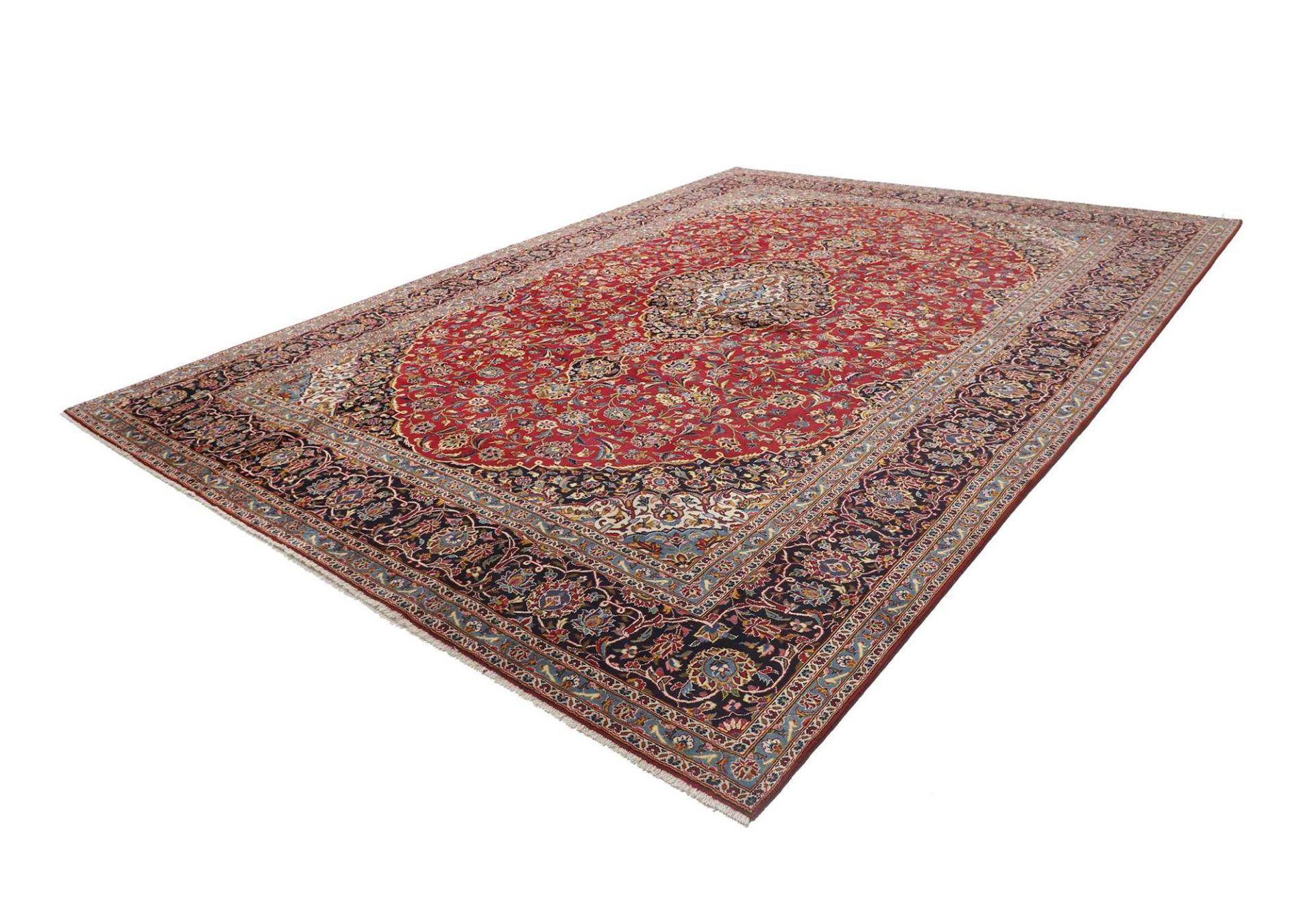 Kashan Persian Rug 356 × 486 cm, Wool, hand-knotted