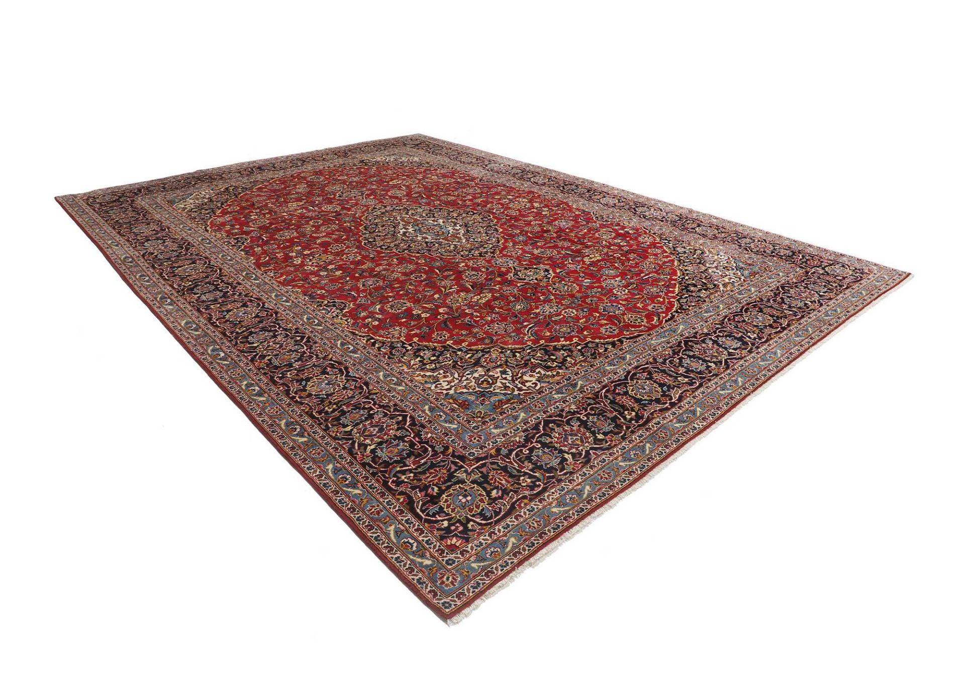 Kashan Persian Rug 356 × 486 cm, Wool, hand-knotted