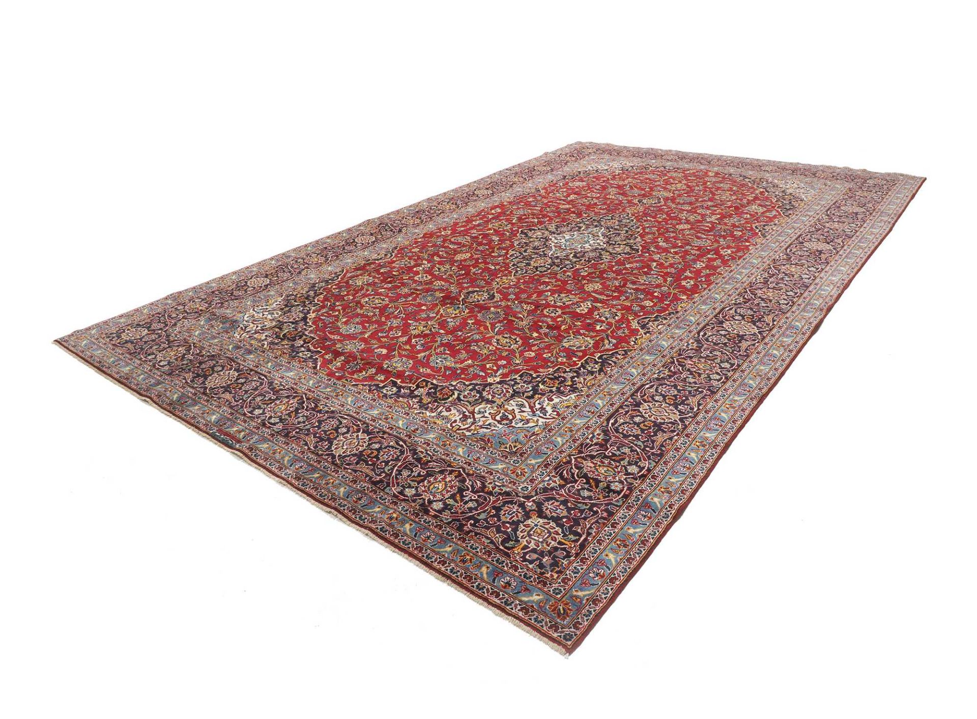 Hand-Knotted Wool Kashan Persian Rug, 311 × 502 cm