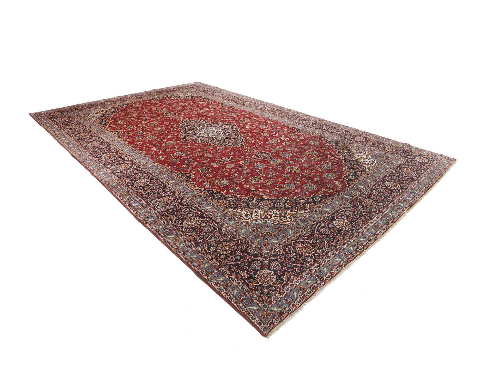 Hand-Knotted Wool Kashan Persian Rug, 311 × 502 cm