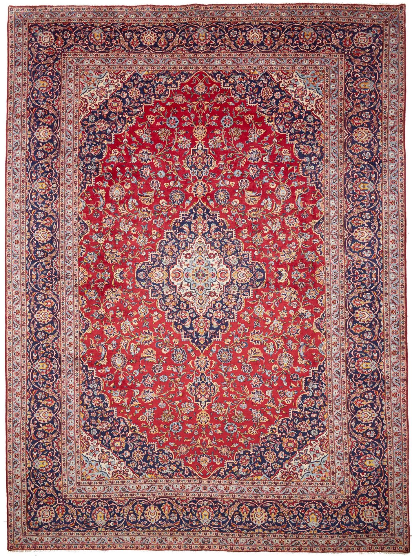 Kashan Persian Rug — hand-knotted, 303 × 414 cm, Wool